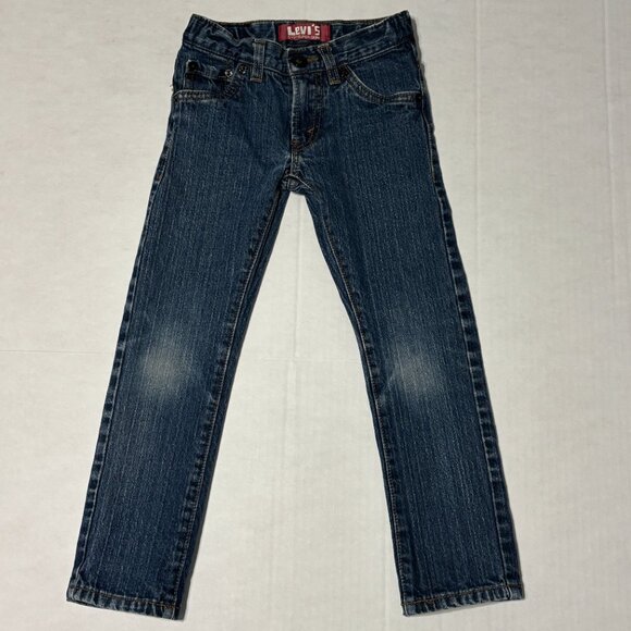Lot 3 Levi’s Kids Boys 5 Regular 510 Super Skinny Jeans Blue Striped Distressed - Picture 13 of 16